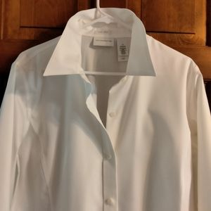 Classic Liz Claiborne women's white shirt button shirt